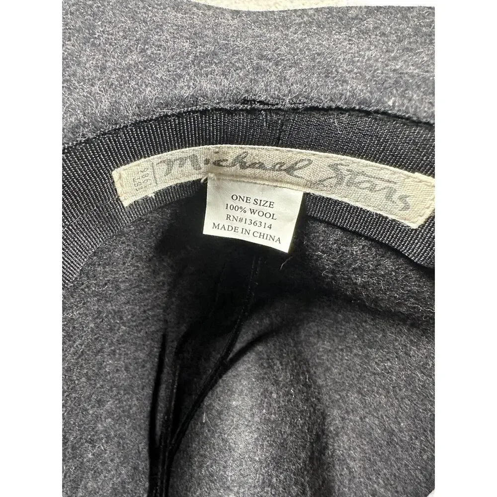 Michael Stars Grey Wool Hat Womens One Size NWT Floppy Fedora Wide brim Boho